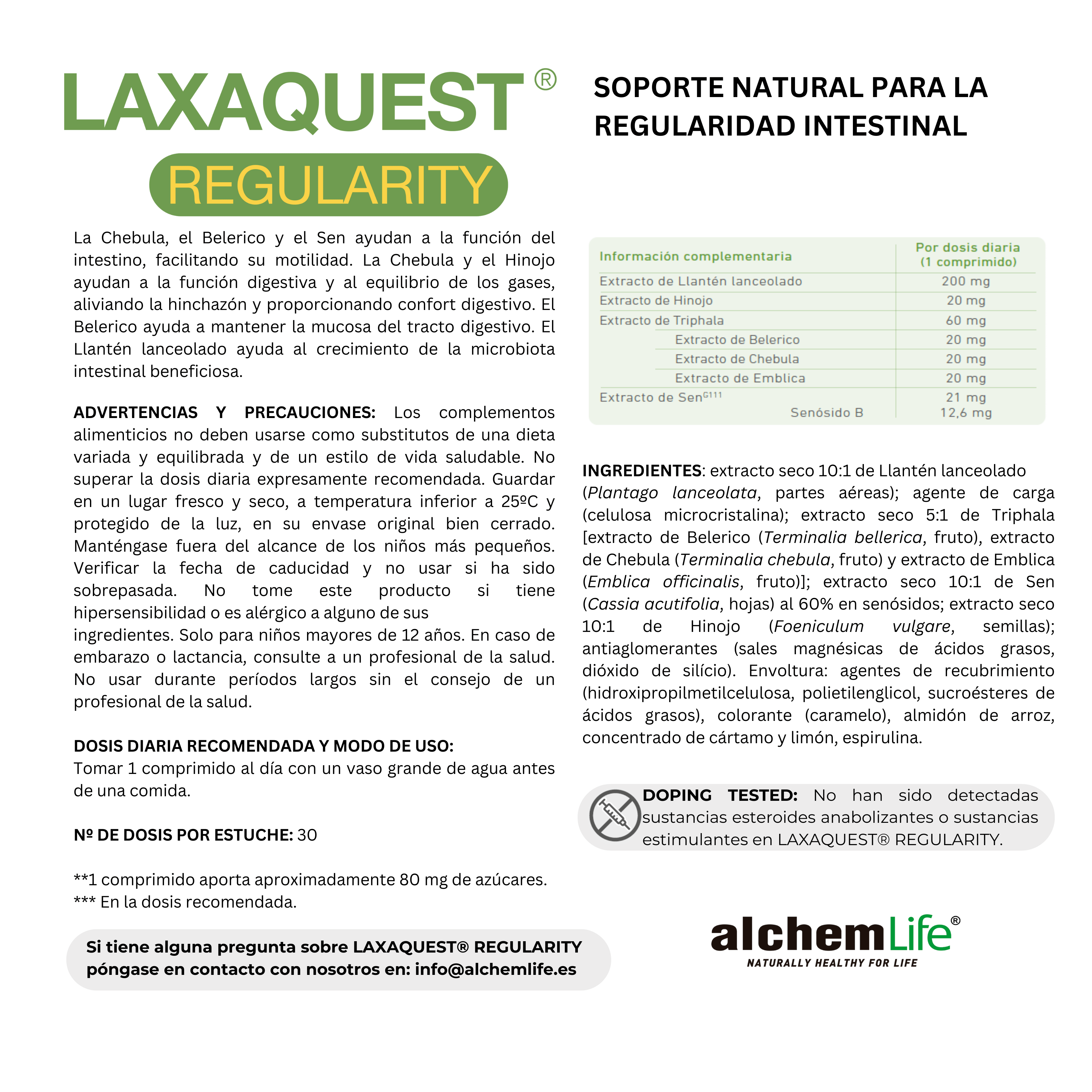 Laxaquest® Regularity, con su fórmula a base de plantas, no solo facilita la evacuación, sino que también ayuda a proteger tu mucosa intestinal y favorece el crecimiento de la microbiota beneficiosa. ¡Compra Laxaquest® Regularity y disfruta de una digestión saludable!